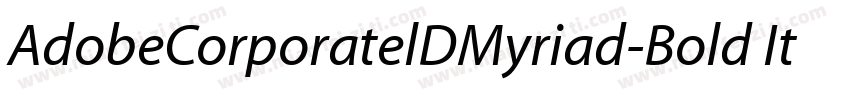 AdobeCorporatelDMyriad-Bold Italic字体转换
